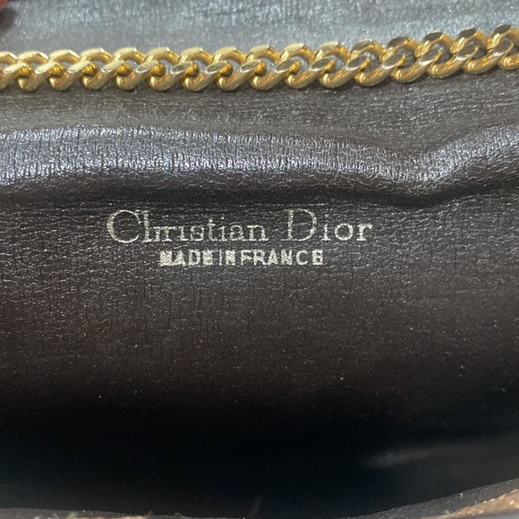Vintage Dior purse, brown with gold chain - Picture 2 of 7